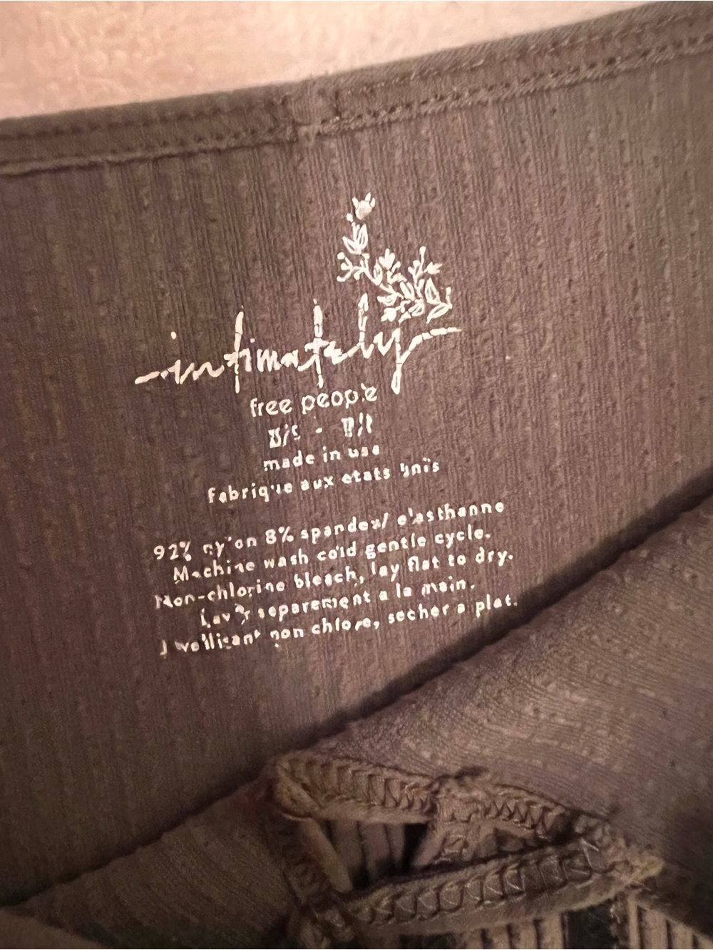 Intimately Free People Ribbed olive green Tank Top